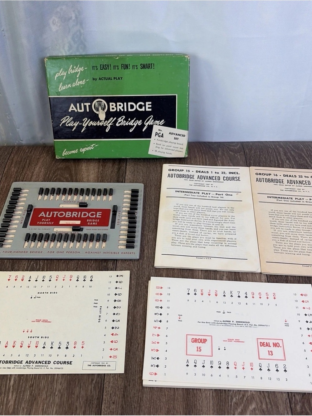 Vintage Auto-Bridge: Play It Yourself Bridge Game 1957 For One Person